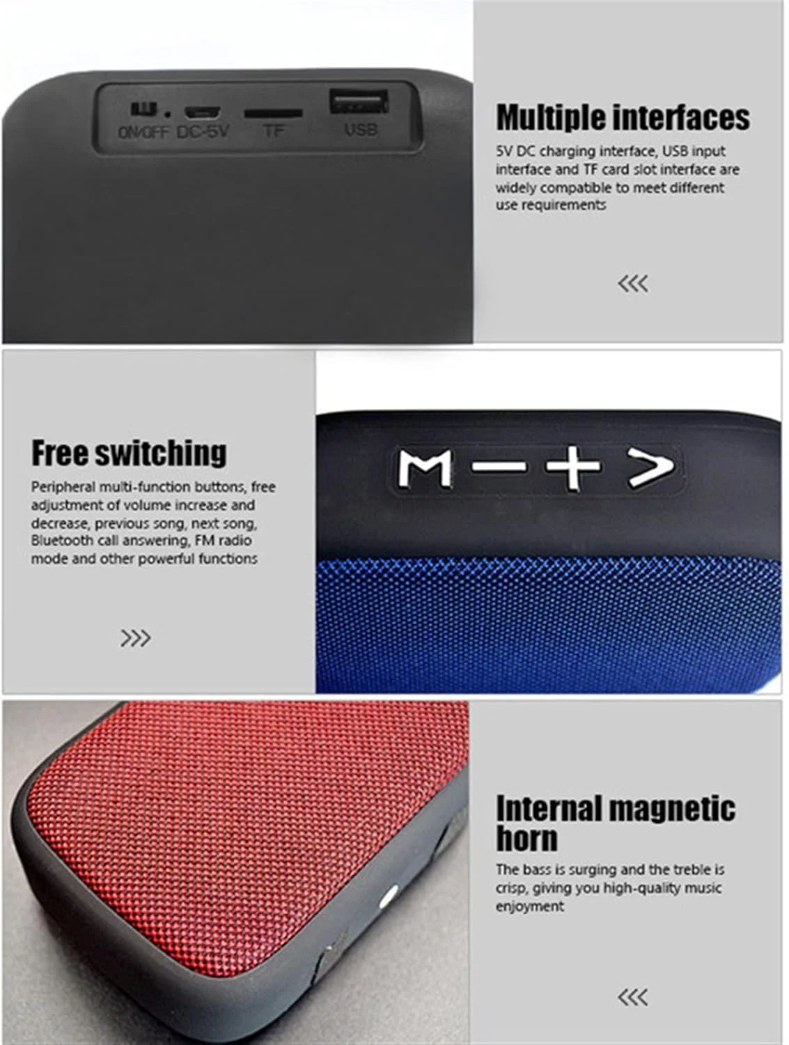 اسپیکر بلوتوثی بی سیم پارچه ای کوچک ZURBAA با عمر طولانی (رنگ: آبی تیره) اسپیکر بلوتوثی بی سیم پارچه ای کوچک ZURBAA با عمر طولانی (رنگ: آبی تیره)