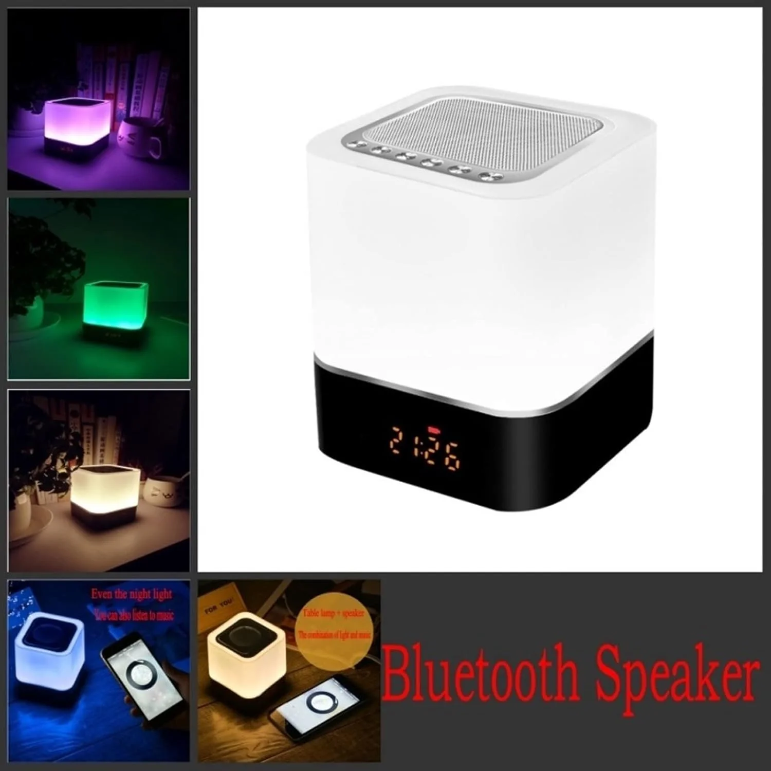 دستگاه پخش صدا ZURBAA، سایز کوچک، چند رنگ، قابل حمل، مناسب برای اسپیکر ساب ووفر رومیزی، پشتیبانی از بلوتوث، کارت TF و USB دستگاه پخش صدا ZURBAA، سایز کوچک، چند رنگ، قابل حمل، مناسب برای اسپیکر ساب ووفر رومیزی، پشتیبانی از بلوتوث، کارت TF و USB