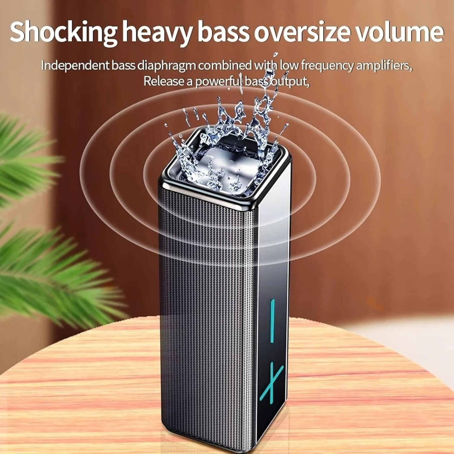 اسپیکر بلوتوث قابل حمل دستگاه پخش صدا، اسپیکر بی سیم ساب ووفر، پخش کننده موسیقی، مینی ستون سینمای خانگی
