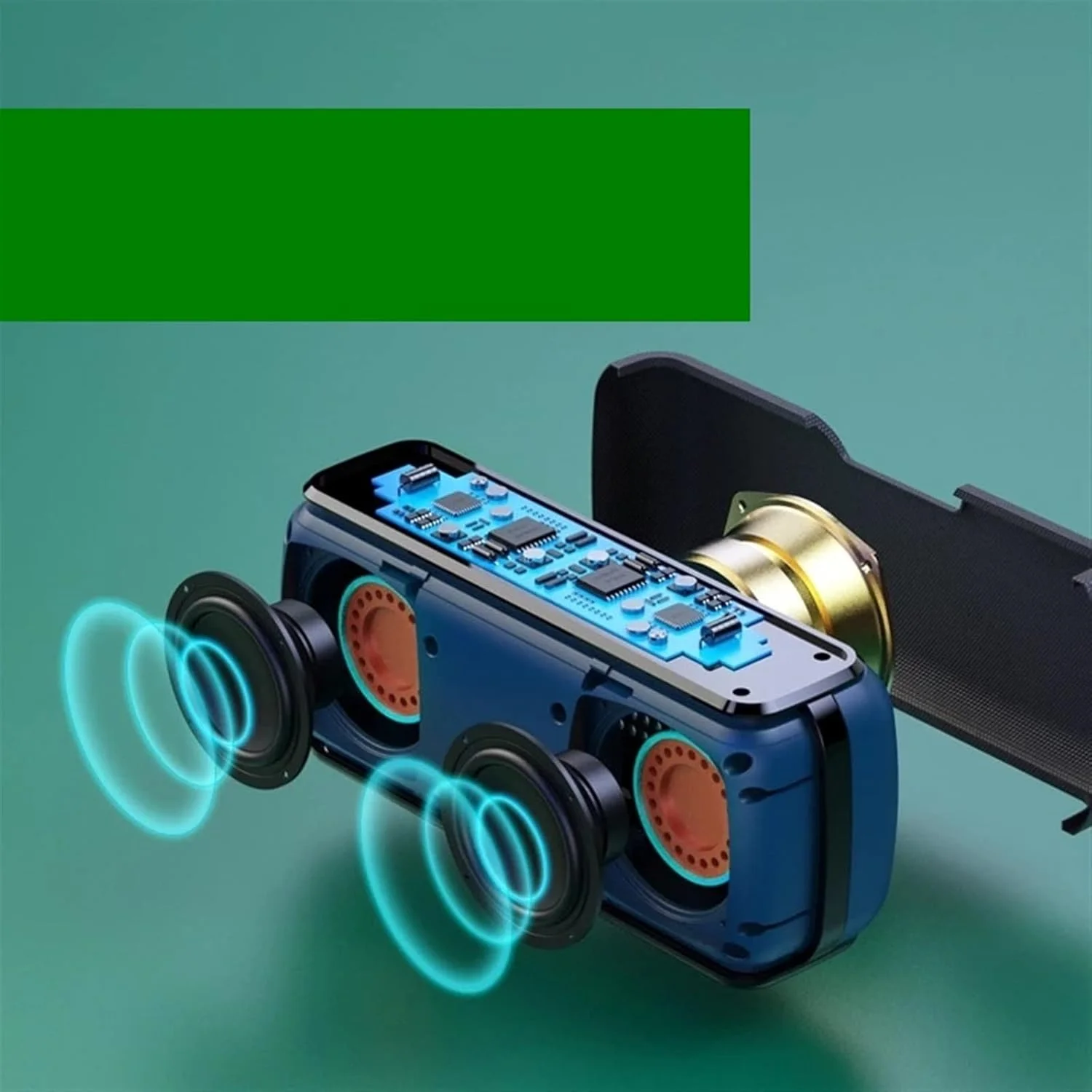 اسپیکر بلوتوث قابل حمل ZURBAA، ساندبار، استریو کامپیوتر، ساب ووفر، کارت صوتی ضد آب مناسب فضای باز اسپیکر بلوتوث قابل حمل ZURBAA، ساندبار، استریو کامپیوتر، ساب ووفر، کارت صوتی ضد آب مناسب فضای باز