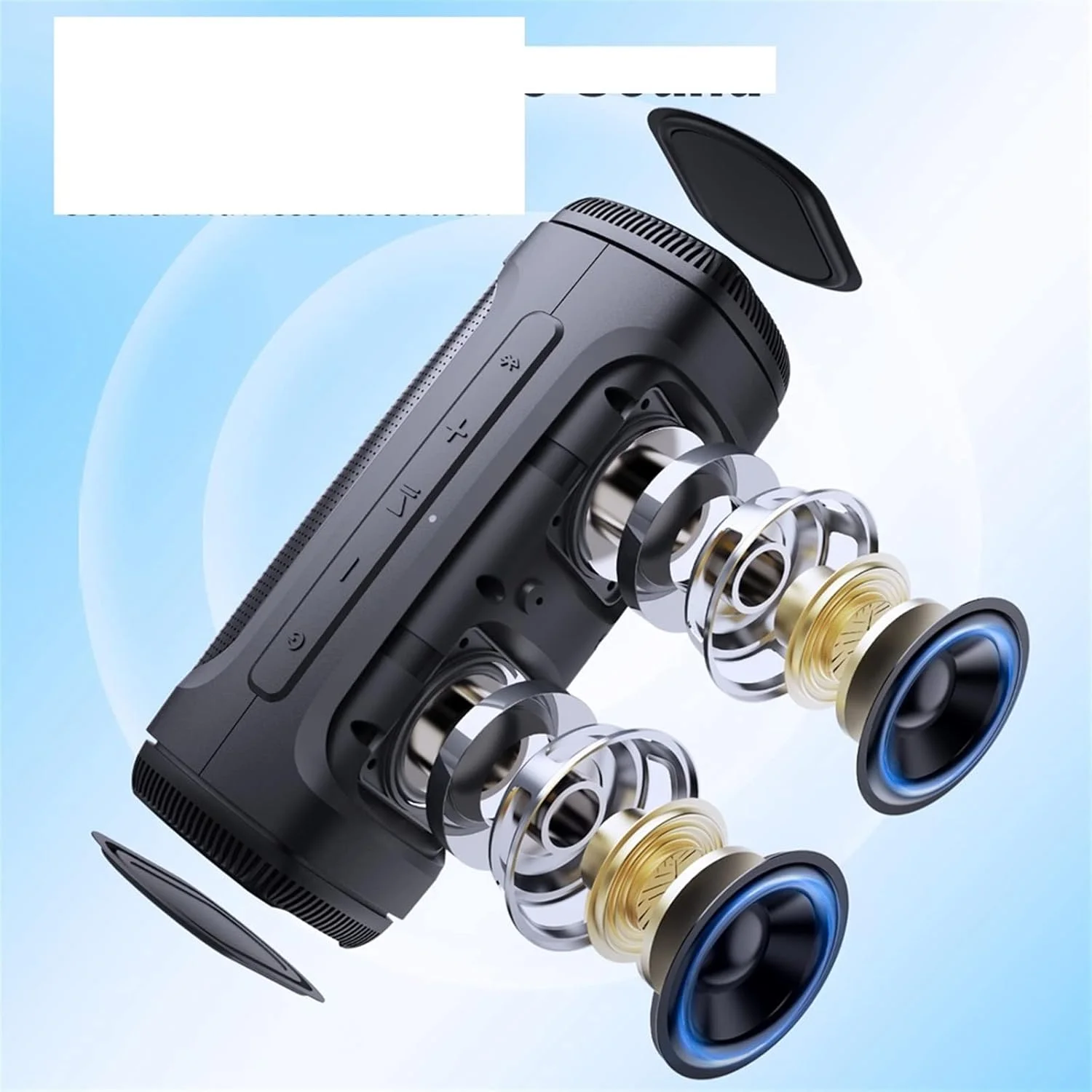 دستگاه پخش صدا اسپیکر بلوتوث بی سیم قابل حمل صدای باس استریو قدرتمند ضد آب مناسب فضای باز دستگاه پخش صدا اسپیکر بلوتوث بی سیم قابل حمل صدای باس استریو قدرتمند ضد آب مناسب فضای باز