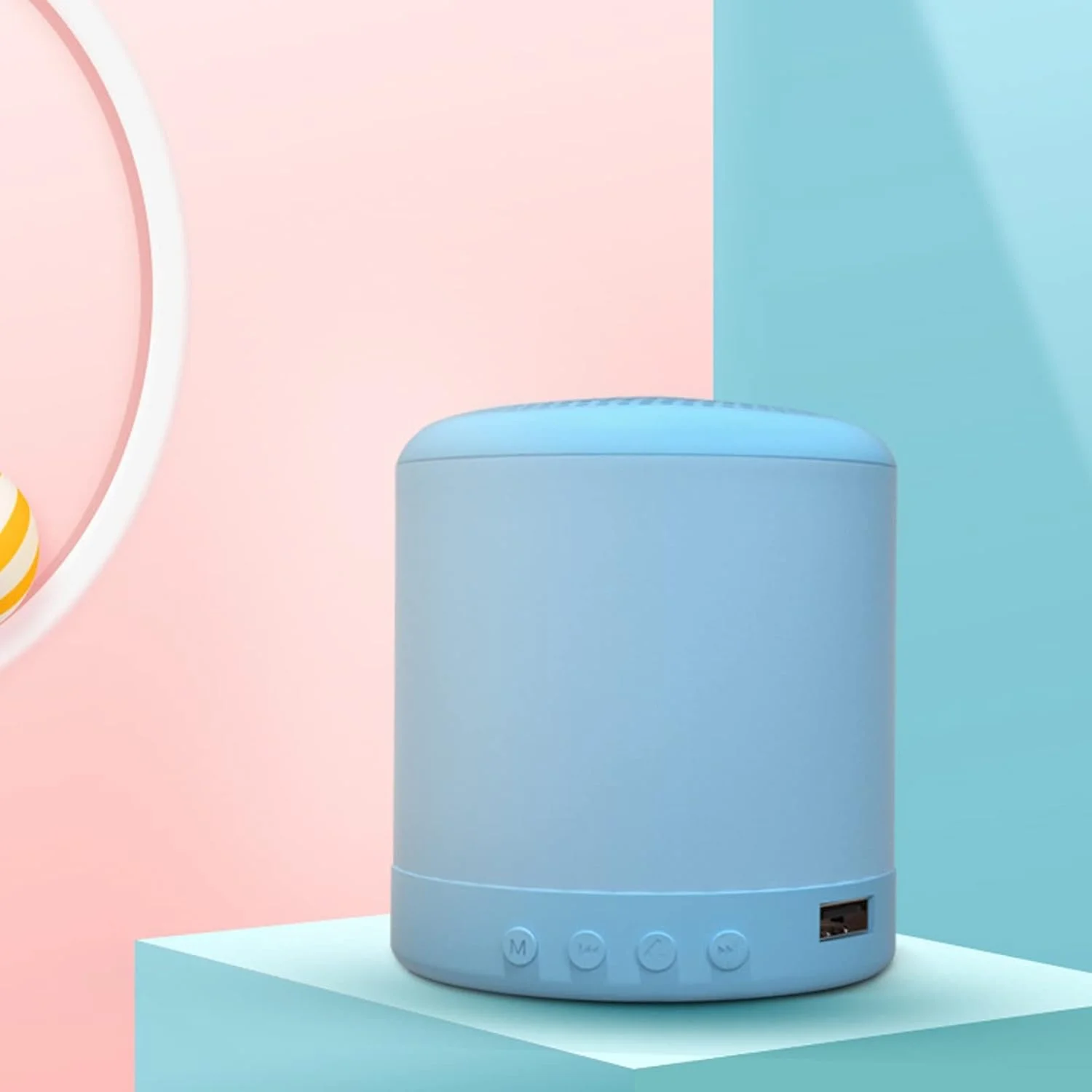 اسپیکر کوچک بلوتوثی بی سیم چند رنگ ZURBAA مدل ساب ووفر قابل حمل، هدیه اسپری قفل و بارگیری (رنگ: صورتی) اسپیکر کوچک بلوتوثی بی سیم چند رنگ ZURBAA مدل ساب ووفر قابل حمل، هدیه اسپری قفل و بارگیری (رنگ: صورتی)