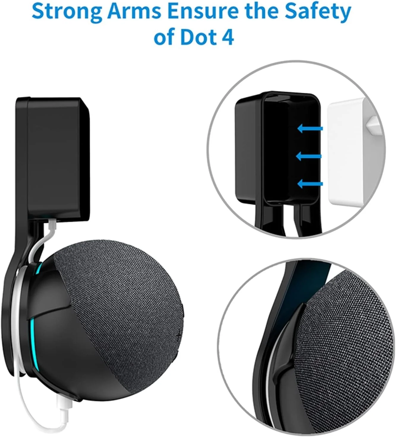 پایه نگهدارنده بلندگو، نصب دیواری، صرفه جویی در فضا، مناسب برای بلندگوهای هوشمند (رنگ: سفید) پایه نگهدارنده بلندگو، نصب دیواری، صرفه جویی در فضا، مناسب برای بلندگوهای هوشمند (رنگ: سفید)