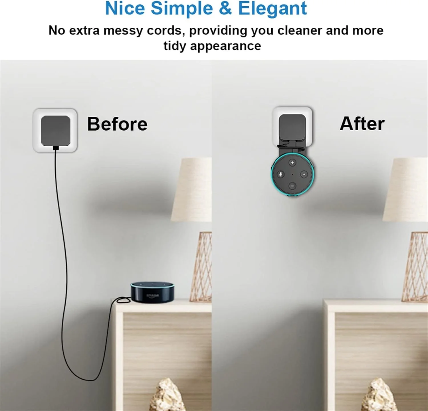 پایه دیواری پریز برق بلندگو زوربا با سیم جمع کن، براکت محافظ، آویز گیره، پایه ساب ووفر بلندگوی هوشمند (رنگ: سفید) پایه دیواری پریز برق بلندگو زوربا با سیم جمع کن، براکت محافظ، آویز گیره، پایه ساب ووفر بلندگوی هوشمند (رنگ: سفید)