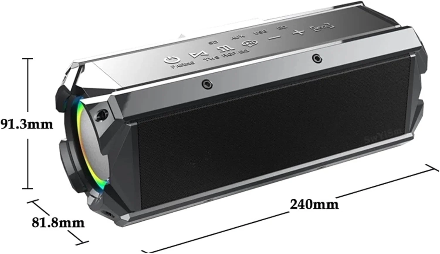 اسپیکر بلوتوثی قابل حمل ZURBAA، ساب ووفر، سیستم صوتی استریو نوار صوتی سینمای خانگی اسپیکر بلوتوثی قابل حمل ZURBAA، ساب ووفر، سیستم صوتی استریو نوار صوتی سینمای خانگی