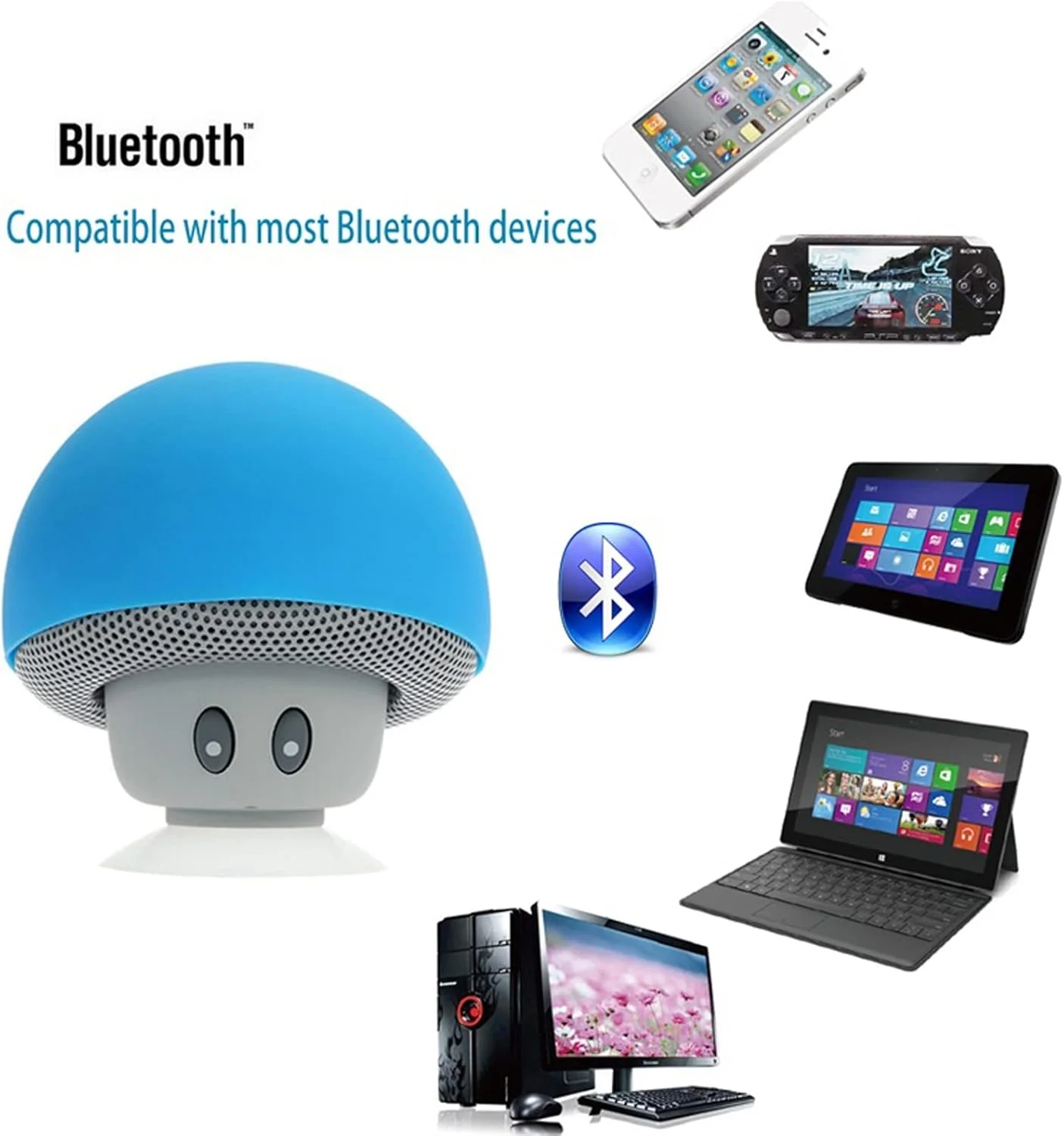 اسپیکر بلوتوثی مینی ZURBAA، پخش کننده موسیقی استریو با بیس فوق العاده قوی برای تلفن و تبلت (رنگ: Hortel) اسپیکر بلوتوثی مینی ZURBAA، پخش کننده موسیقی استریو با بیس فوق العاده قوی برای تلفن و تبلت (رنگ: Hortel)