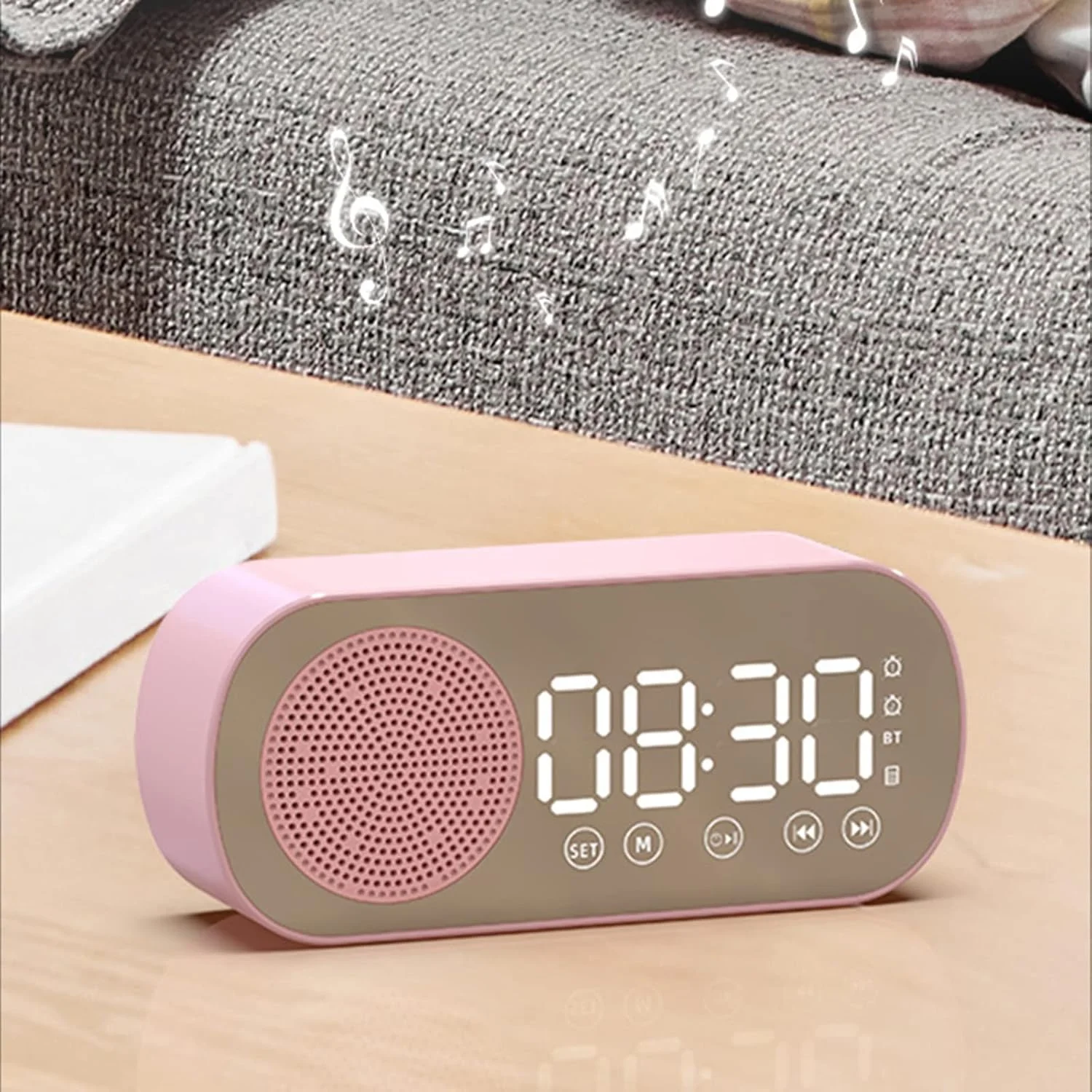 اسپیکر بلوتوثی ZURBAA، دستگاه پخش صدا، ساعت، آلارم دوگانه، پشتیبانی از کارت TF، رادیو FM، ساندبار، جعبه موسیقی بلوتوث (رنگ: Hortel) اسپیکر بلوتوثی ZURBAA، دستگاه پخش صدا، ساعت، آلارم دوگانه، پشتیبانی از کارت TF، رادیو FM، ساندبار، جعبه موسیقی بلوتوث (رنگ: Hortel)