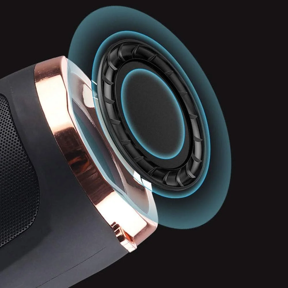 اسپیکر بلوتوثی بی سیم پرقدرت ZURBAA، استریو ضد آب با بیس قوی، قابل حمل، مناسب فضای باز، پخش کننده موسیقی، ساب ووفر (رنگ: Hortel)