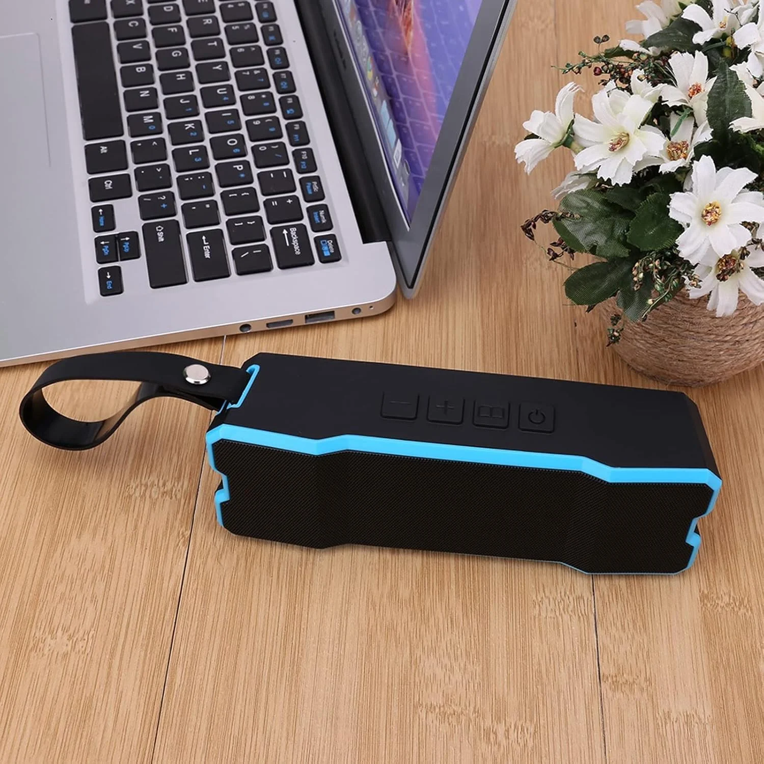 اسپیکر بی سیم دستگاه پخش صدا، بلندگوی قابل حمل سازگار با بلوتوث، پشتیبانی از کارت TF، قطعات تزئینی قابل حمل خودرو (رنگ: Hortel)