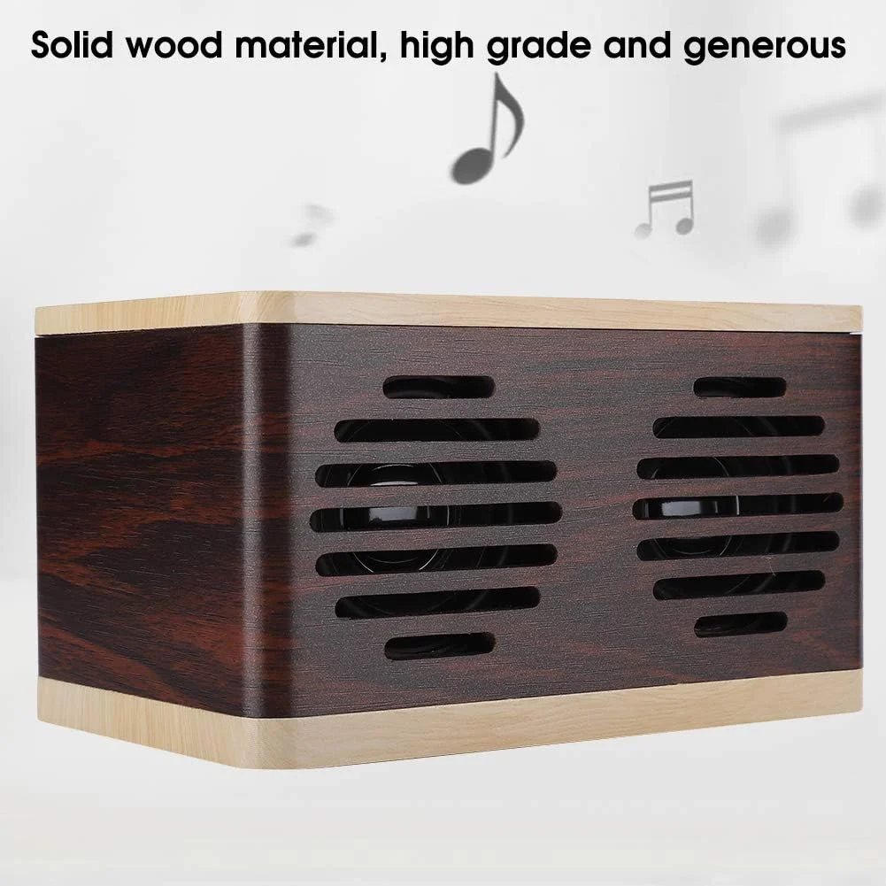 اسپیکر XUMIUZIY، ظاهر با شکوه و درجه یک، ظرفیت باتری 3000 میلی آمپر ساعت، اسپیکر ساب ووفر مینی قابل حمل با بافت چوب D7 به همراه کابل شارژ اسپیکر XUMIUZIY، ظاهر با شکوه و درجه یک، ظرفیت باتری 3000 میلی آمپر ساعت، اسپیکر ساب ووفر مینی قابل حمل با بافت چوب D7 به همراه کابل شارژ