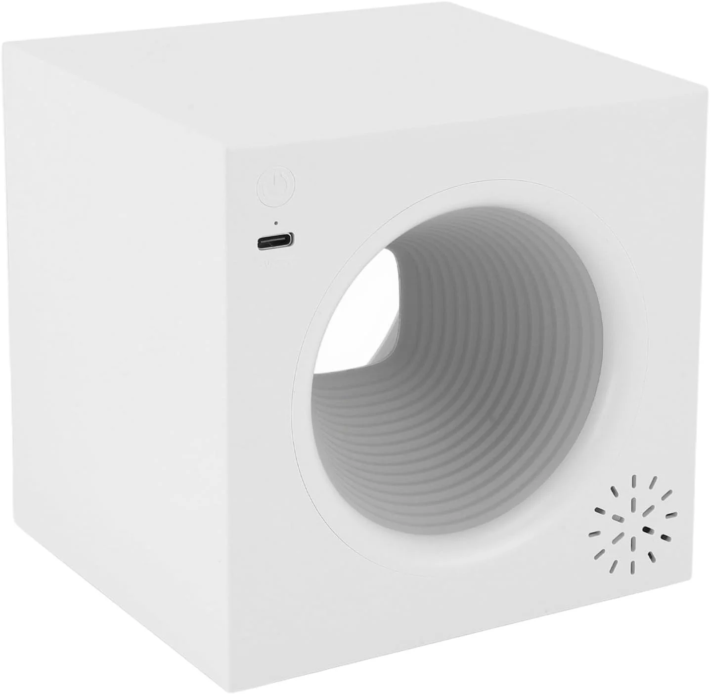 اسپیکر بلوتوث قابل حمل، اسپیکر بلوتوث مربعی با چراغ خواب چند منظوره، اسپیکر LED بلوتوث جمع و جور قابل حمل برای دکوراسیون میز اتاق خواب (سفید)