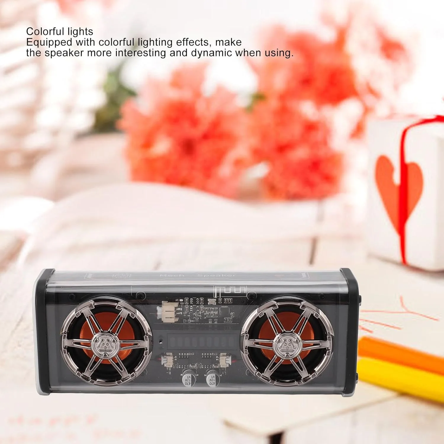 اسپیکر بلوتوث قابل حمل XUMIUZIY، اسپیکر بی سیم شفاف با نورهای رنگارنگ، ساب ووفر بلوتوث با بلندگوهای دوتایی، صدای استریو بلند، بیس غنی، برای خانه، مهمانی، مسافرت (مشکی) اسپیکر بلوتوث قابل حمل XUMIUZIY، اسپیکر بی سیم شفاف با نورهای رنگارنگ، ساب ووفر بلوتوث با بلندگوهای دوتایی، صدای استریو بلند، بیس غنی، برای خانه، مهمانی، مسافرت (مشکی)