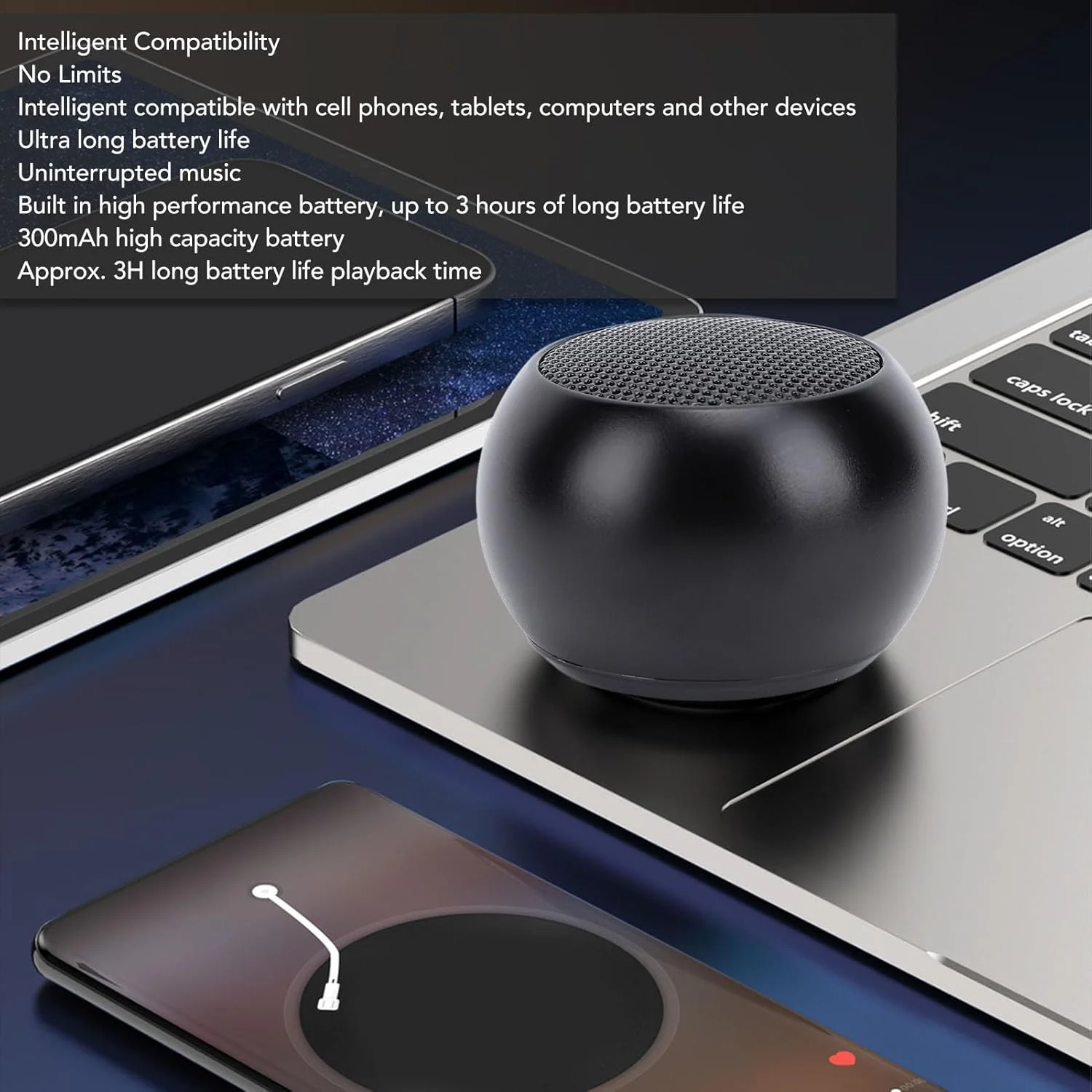 اسپیکر کوچک، اسپیکر بلوتوث 5.3 با صدای استریو فراگیر 360 درجه و صدای باس، اسپیکر قابل حمل با بند برای مهمانی، پیاده روی، دوچرخه سواری، ماشین، سفر، برای مردان، زنان (مشکی)