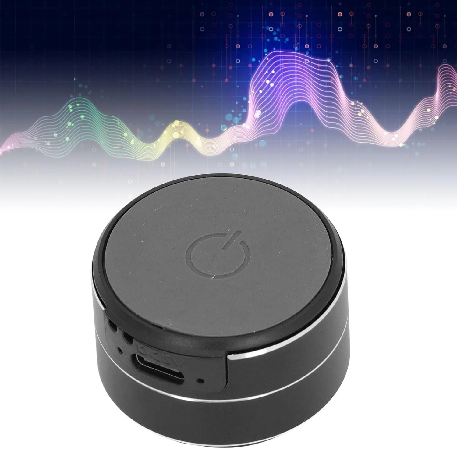 اسپیکر بلوتوثی قابل حمل 5.3، اسپیکر صدای استریو بدون سیم با مکنده، اسپیکر دوش 3 وات 4 اهم 27 میلی متری، مناسب برای مهمانی خانگی ساحل در فضای باز، برای تولد کریسمس (مشکی)