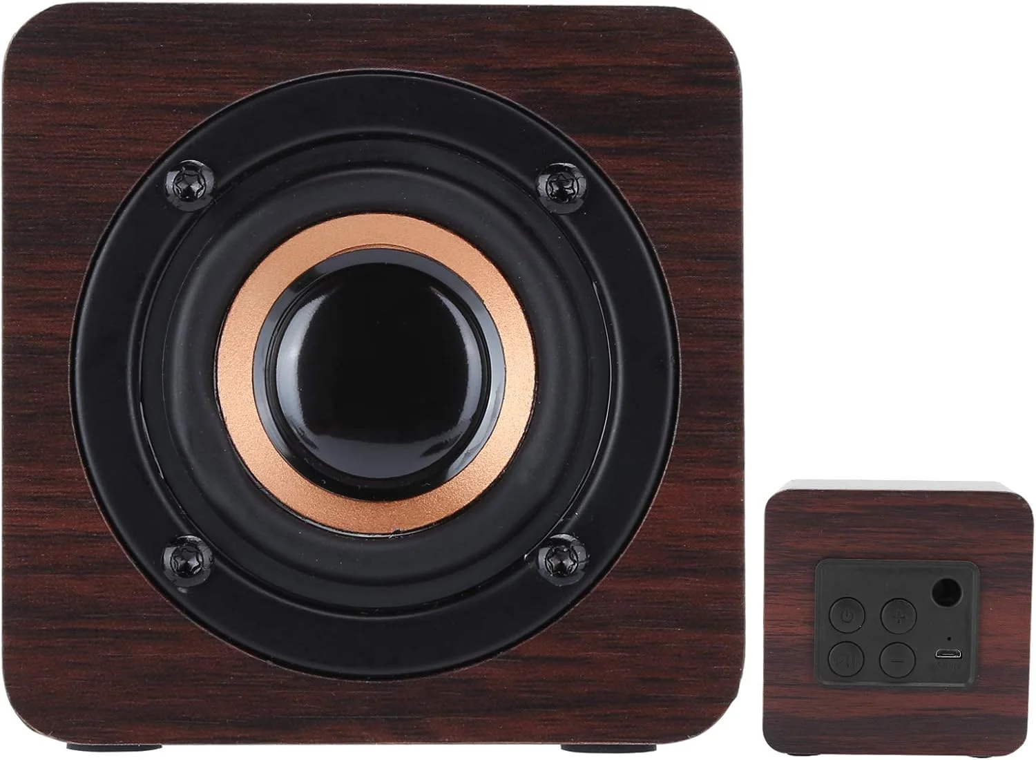 اسپیکر مینی XUMIUZIY، بلندگوی قابل حمل چوبی با طرح چوب گردو برای تلفن همراه و کامپیوتر