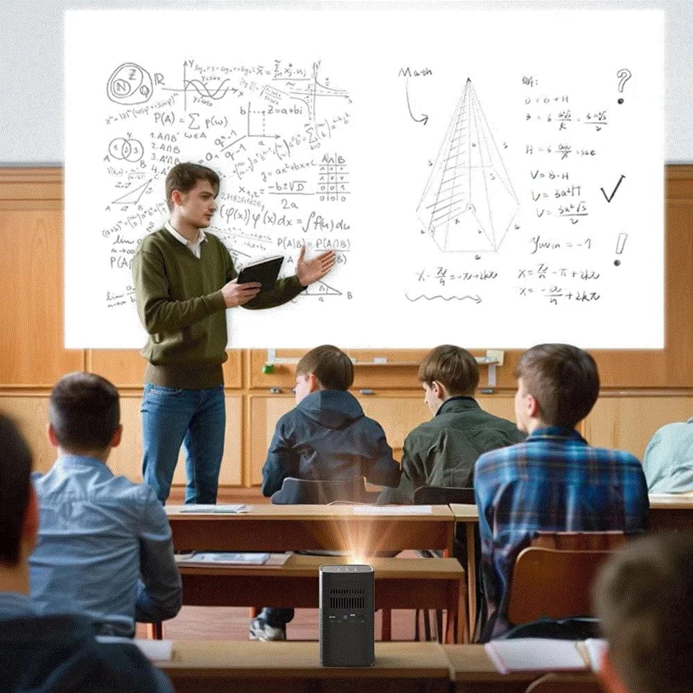 پروژکتور مینی هوشمند سینمای خانگی 4K 3D اندروید WiFi قابل حمل 1080P Full HD ویدئو LED DLP با باتری