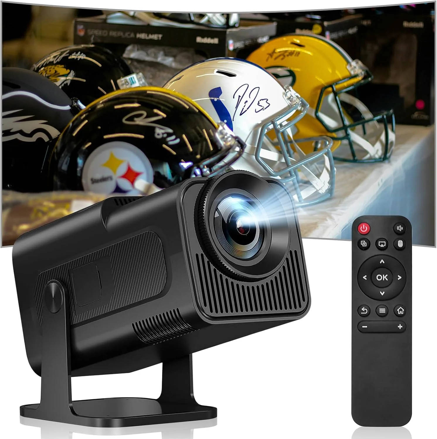 پروژکتور مینی با WiFi و بلوتوث، پروژکتور قابل حمل 150 اینچی مناسب فضای باز با پشتیبانی از کیفیت 1080P 4K و WiFi 6، دارای قابلیت تصحیح خودکار کیستون، پروژکتور هوشمند فیلم و تلویزیون مناسب اتاق خواب پروژکتور مینی با WiFi و بلوتوث، پروژکتور قابل حمل 150 اینچی مناسب فضای باز با پشتیبانی از کیفیت 1080P 4K و WiFi 6، دارای قابلیت تصحیح خودکار کیستون، پروژکتور هوشمند فیلم و تلویزیون مناسب اتاق خواب