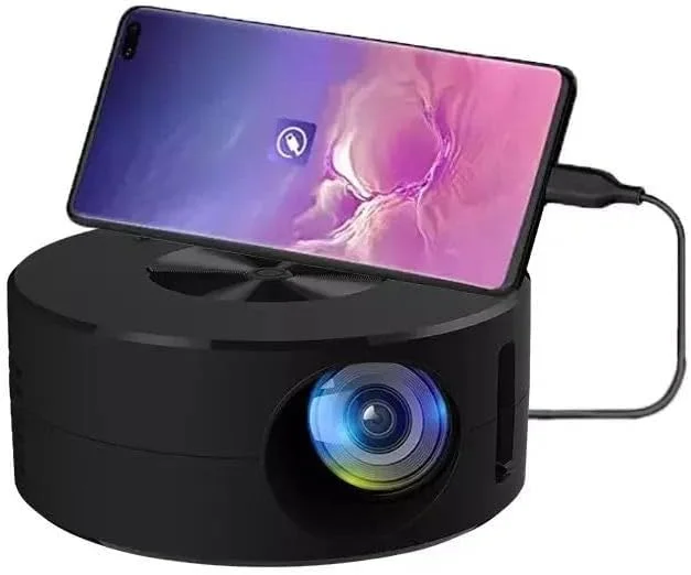 پروژکتور مینی HD قابل حمل با سیستم بلوتوث و بلندگو برای سینمای خانگی چندرسانه ای - پروژکتور ویدئویی و فیلم جیبی پیکو برای تلفن هوشمند، تبلت، لپ تاپ - محافظت از چشم کودکان