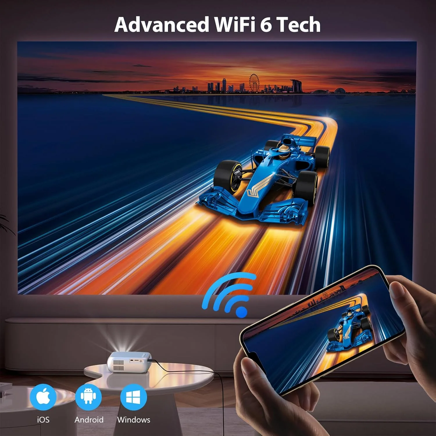 پروژکتور مینی، پروژکتور با وای فای و بلوتوث، پروژکتور فیلم قابل حمل برای استفاده در فضای باز، بلندگوی داخلی، پشتیبانی از 1080P پروژکتورهای ویدیویی کوچک اتاق خواب vf27001 پروژکتور مینی، پروژکتور با وای فای و بلوتوث، پروژکتور فیلم قابل حمل برای استفاده در فضای باز، بلندگوی داخلی، پشتیبانی از 1080P پروژکتورهای ویدیویی کوچک اتاق خواب vf27001