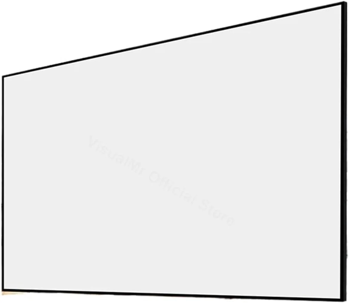 پرده نمایش با بافت آکوستیک شفاف، پارچه سفید با قاب ثابت از جنس آلیاژ آلومینیوم مناسب خانه هوشمند (۱۳۰ اینچ)