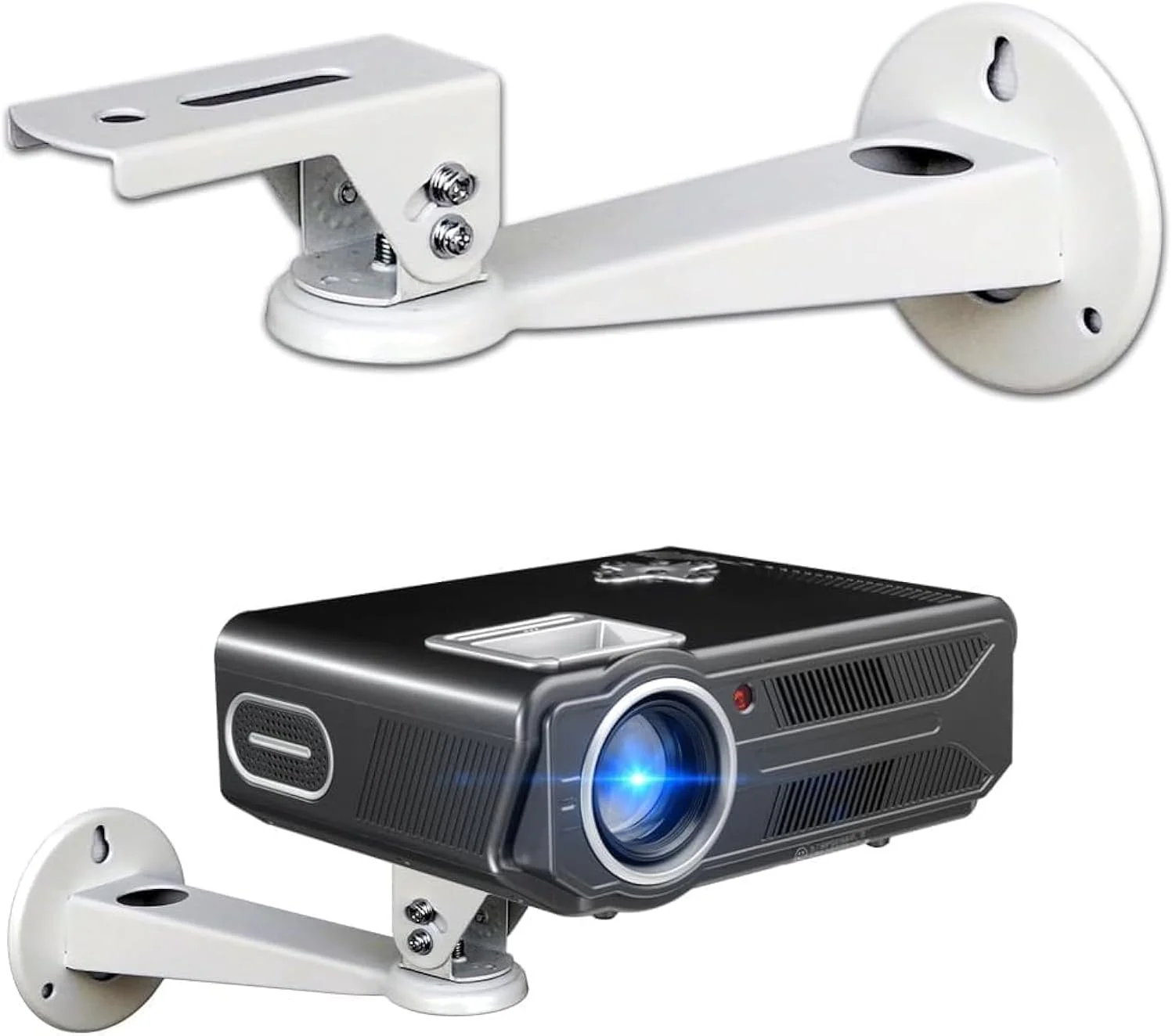 پایه پروژکتور با قابلیت تنظیم زاویه، نگهدارنده دوربین با قابلیت تنظیم زاویه، آویز پروژکتور با تحمل وزن 5 کیلوگرم، طول 20 سانتی متر، پیچ نصب 1/4، پایه پروژکتور دیواری برای دفتر و منزل