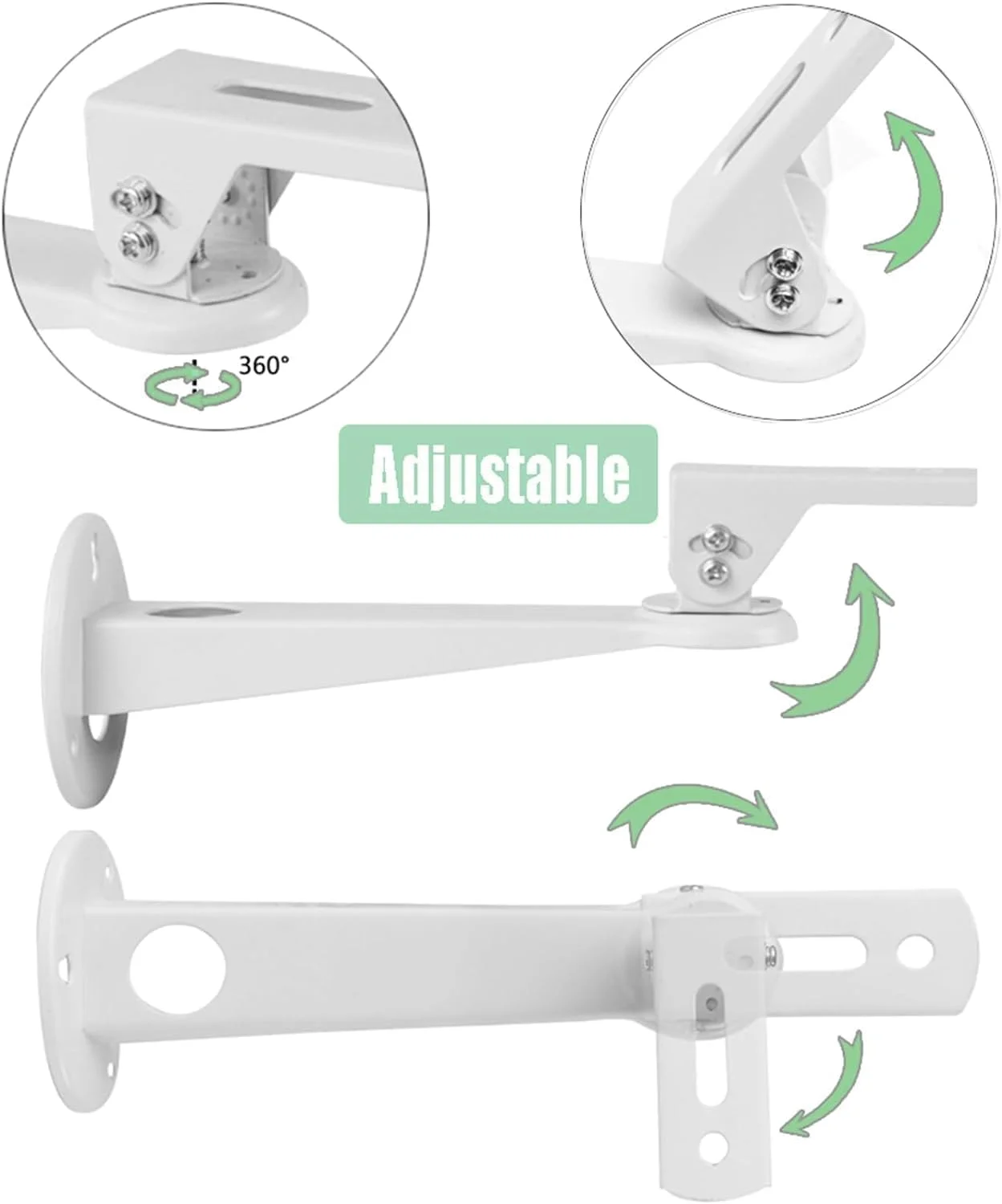 پایه پروژکتور با قابلیت تنظیم زاویه، نگهدارنده دوربین با قابلیت تنظیم زاویه، آویز پروژکتور با تحمل وزن 5 کیلوگرم، طول 20 سانتی متر، پیچ نصب 1/4، پایه پروژکتور دیواری برای دفتر و منزل