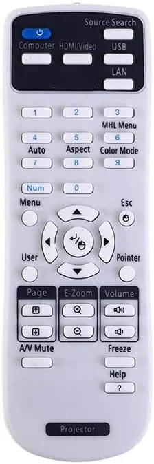 ریموت کنترل پروژکتور مدل 154720001 مناسب برای اپسون EB-C30XE EB-30XE EB-C28SH Eb-x11 EB-S18 EB-S4 EB-X24 EB-S31 EB-W Fernbedienung (تک سایز)