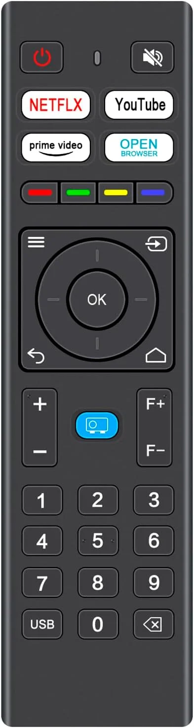 ریموت کنترل جایگزین AIDITIYMI سازگار با پروژکتورهای WiMiUS مدل K9 و VOPLLS مدل M10 و DBPOWER مدل G01 و TOPTRO مدل X9 و YABER مدل V12 U12