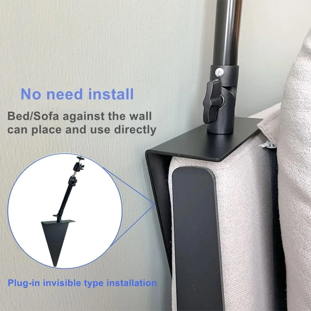 پایه پروژکتور تخت خواب و مبل، نصب نامرئی، نگهدارنده فلزی پروژکتور با قابلیت تنظیم چند زاویه، سازگار با XGIMI h2 / XGIMI H3، Nebula، VANKYO، پروژکتور اپسون