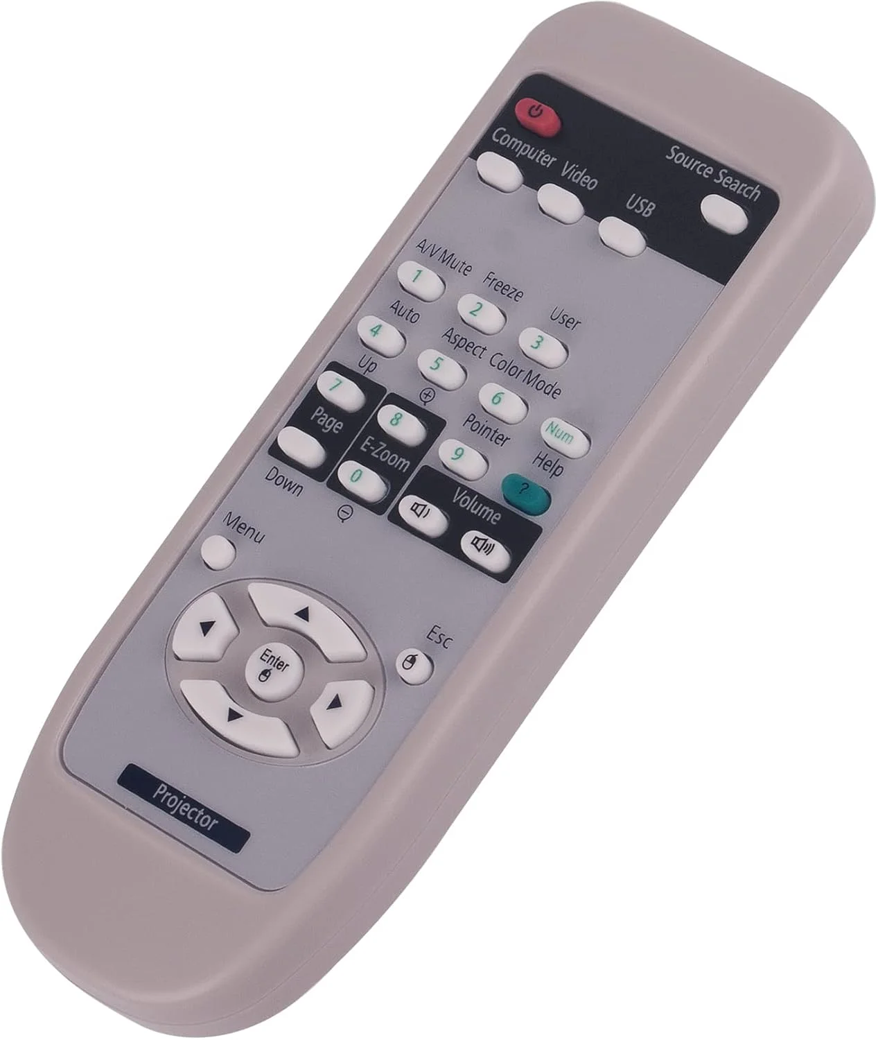 ریموت کنترل جایگزین AIDITIYMI مدل 1515068 1515069 مناسب برای پروژکتورهای اپسون PowerLite 79 84+ 85+ 92 93 95 96W 825+ 826W+ 905 915W 935W 1220 1260 BrightLink 450Wi 455Wi EX31 EX51 EX71 EX3200 EX5200 EX7200