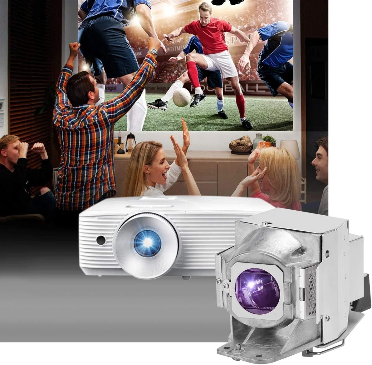 لامپ جایگزین پروژکتور Aimdio برای بنکیو TH681 MH680 W1070 TH682ST TH680 MH630 TH681+ W1080ST W1070+ W1080ST+ 5J.JAH05.001 5J.J7L05.001