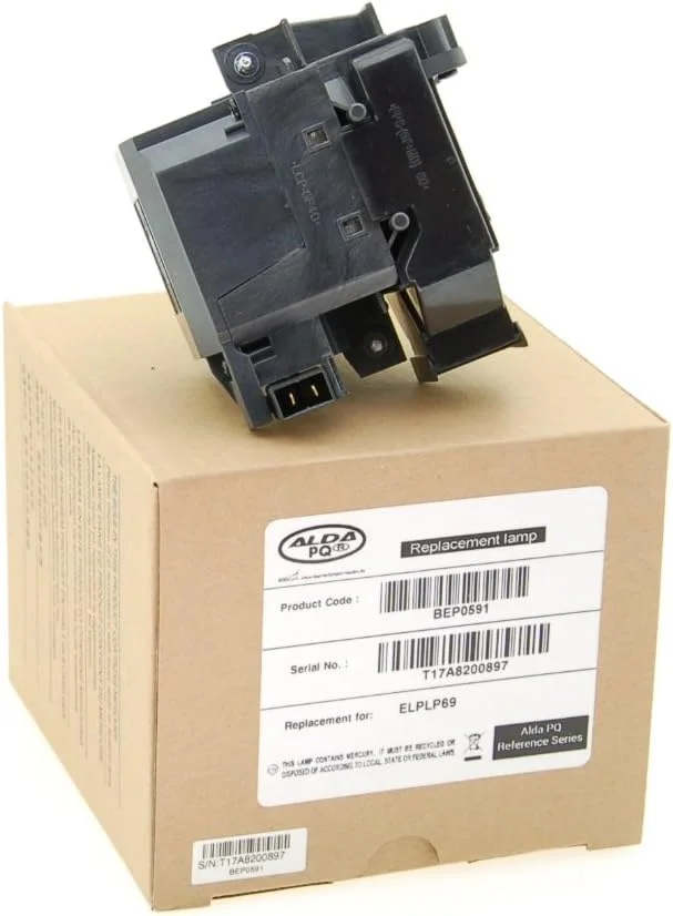 لامپ رفرنس آلدا PQ برای پروژکتورهای EPSON EH-TW7200, EH-TW8000, EH-TW8100, EH-TW8200, EH-TW8200W, EH-TW9000, EH-TW9200, EH-TW9200W, H398A, H426A, HC5010 HC501 0E همراه با محفظه