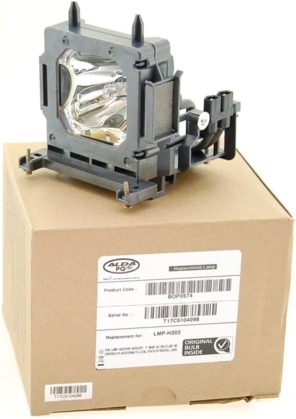 لامپ پروژکتور حرفه ای Alda PQ سازگار با پروژکتورهای Sony LMP-H202, HW30ES, HW40ES, HW55ES, VPL-HW30, VPL-HW30ES, VPL-HW40, VPL-HW40ES, VPL-HW50ES, VPL-HW55ES همراه با محفظه