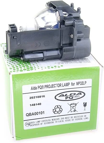 لامپ پروژکتور ممتاز Alda PQ سازگار با پروژکتورهای NEC UM301W, UM301Wi, UM301X, UM301Xi, NP32LP, 100013962، لامپ با محفظه