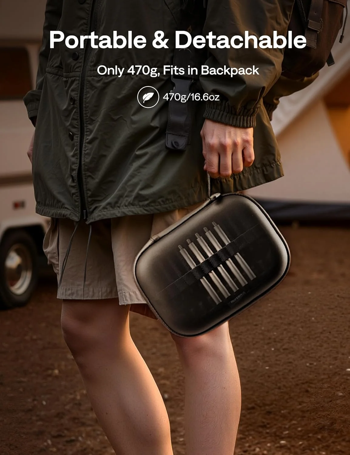 پایه پروژکتور Aurzen PowerPlay برای پروژکتور Zip، باتری با ظرفیت بالای 10000 میلی آمپر ساعت، همراه انعطاف پذیر و قابل حمل برای فضای باز