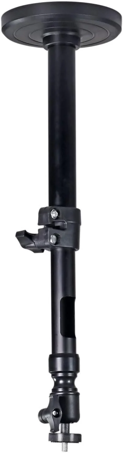 AV:Link | پایه پروژکتور کوچک جهانی برای سقف و دیوار | ارتفاع قابل تنظیم 350-500 میلی‌متر، رزوه 1/4 اینچ-20، مفصل توپی زاویه شیب، مدیریت کابل داخلی - براکت فلزی مشکی | حداکثر بار 5 کیلوگرم