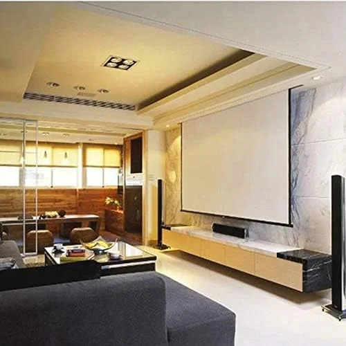 پرده نمایش برقی 100 اینچی 16:9 BaiBnn با کنترل از راه دور، پرده نمایش موتوری برای سینمای خانگی، کسب و کار، مدرسه