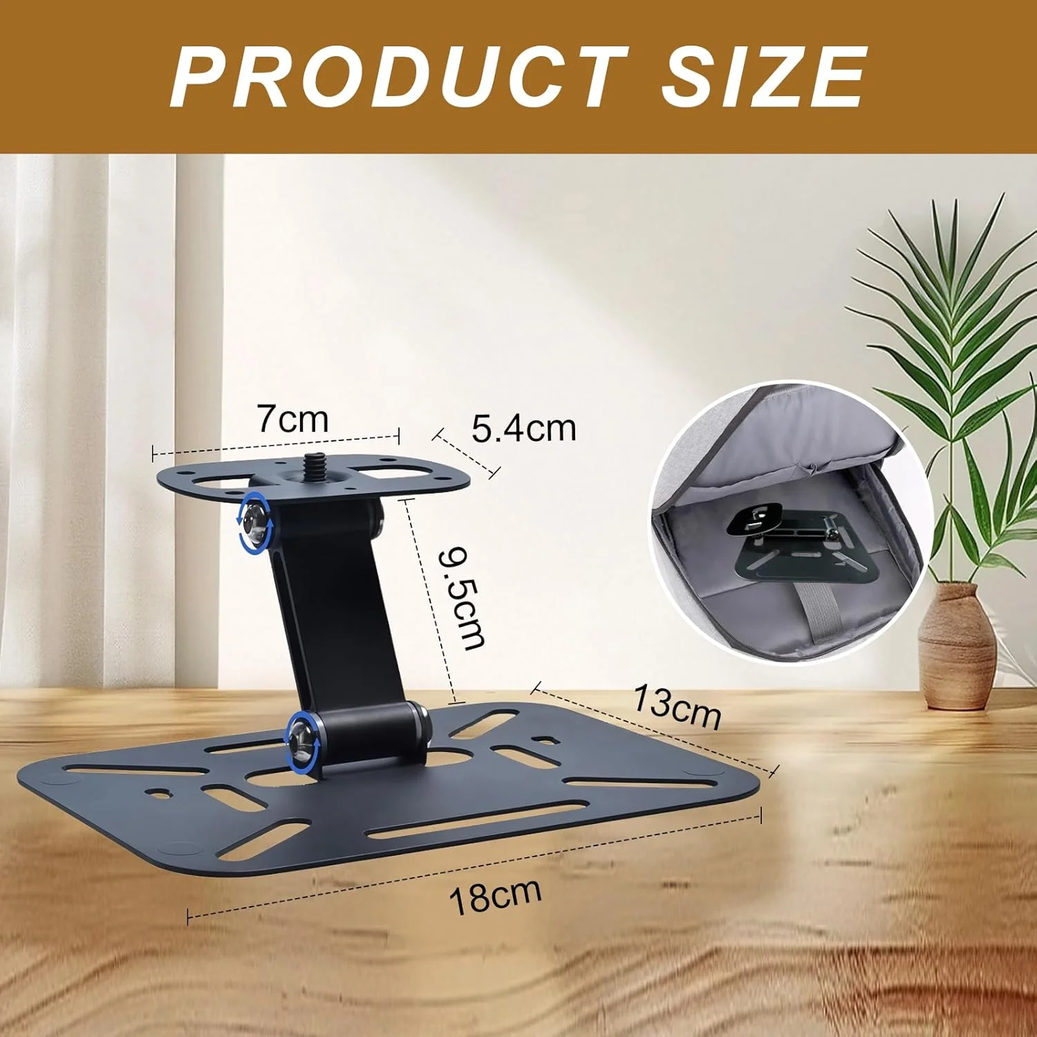 پایه پروژکتور BUERPINKING با رابط پیچی، نگهدارنده پروژکتور، پایه سقفی پروژکتور با چرخش 180 درجه، سه پایه کوچک پروژکتور برای میز، قابل استفاده (مشکی)