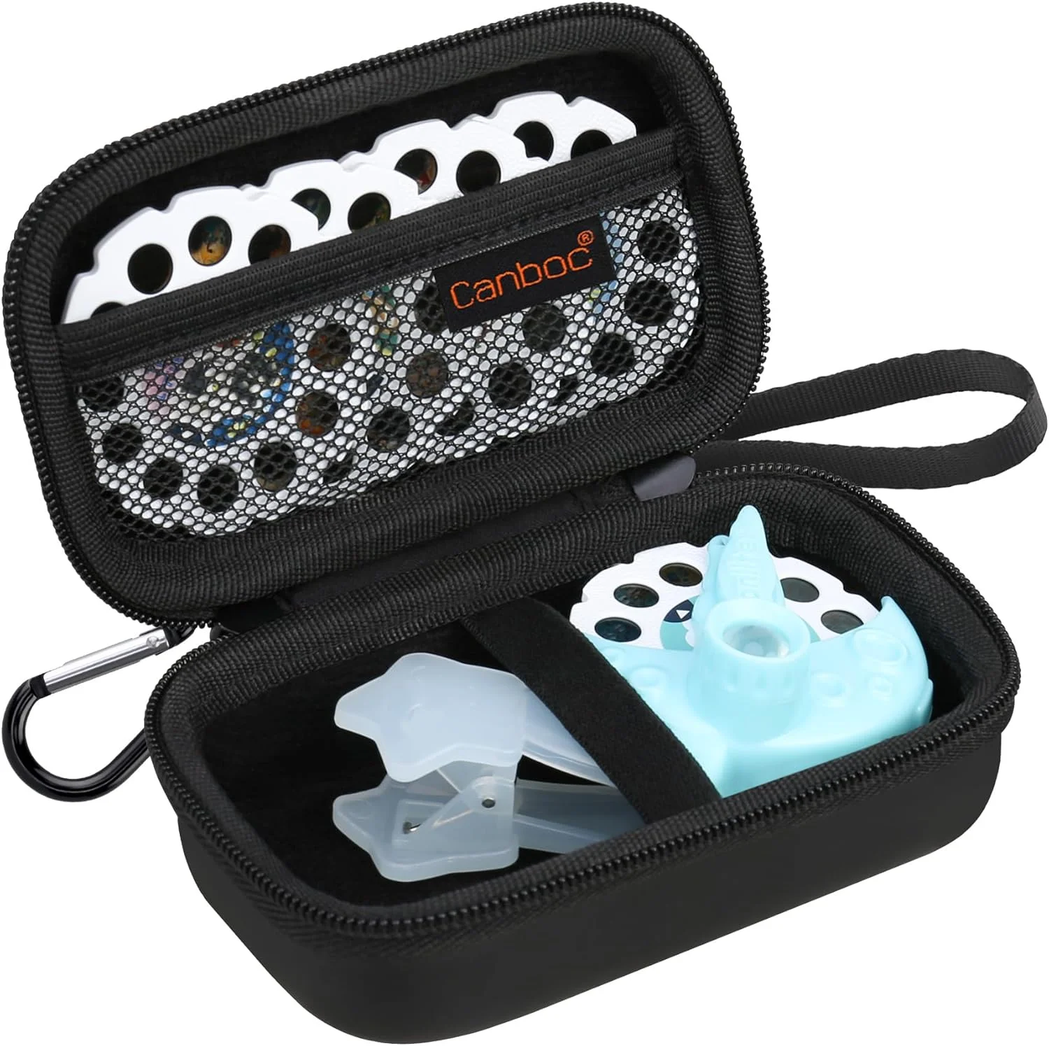 کیف حمل Canboc سازگار با پروژکتور مینی Moonlite، کیف نگهداری پروژکتور داستان، جیب توری مناسب برای حلقه های داستان، مشکی (فقط کیف)