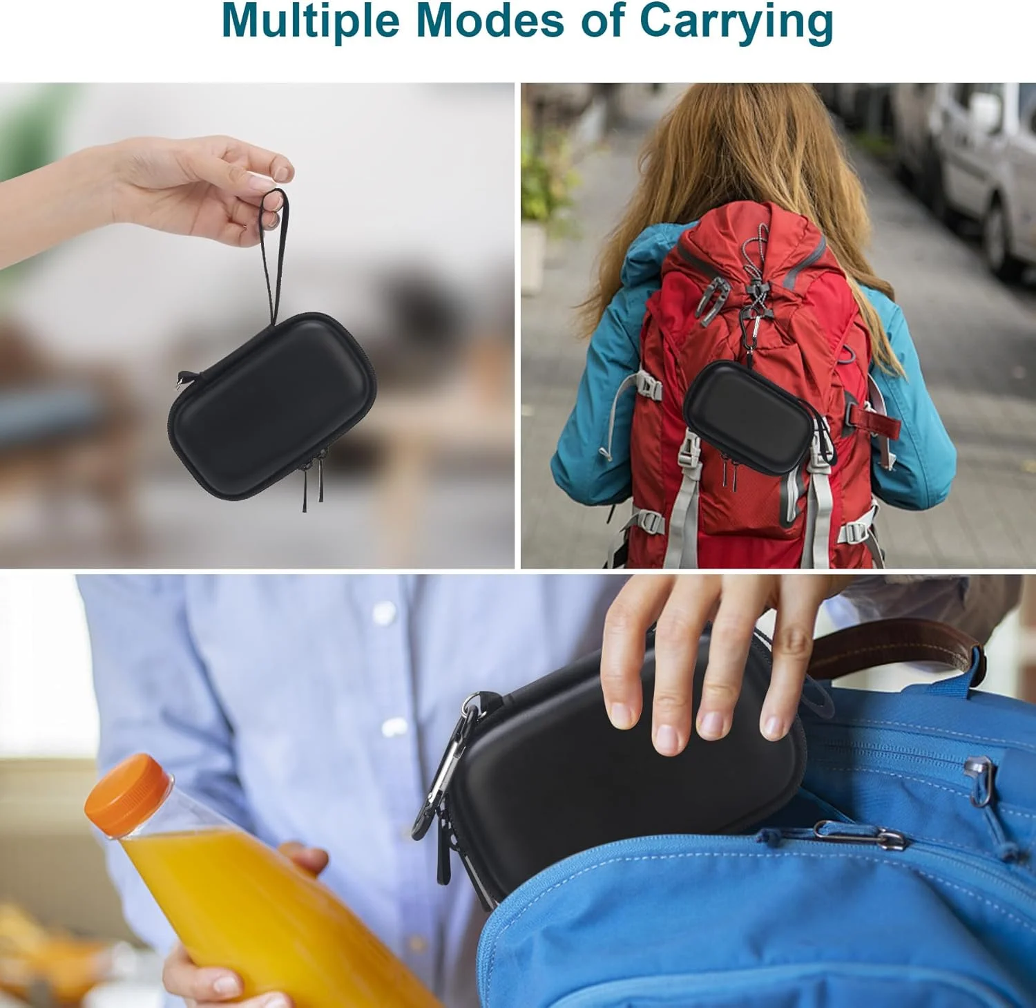 کیف حمل Canboc سازگار با پروژکتور مینی Moonlite، کیف نگهداری پروژکتور داستان، جیب توری مناسب برای حلقه های داستان، مشکی (فقط کیف)