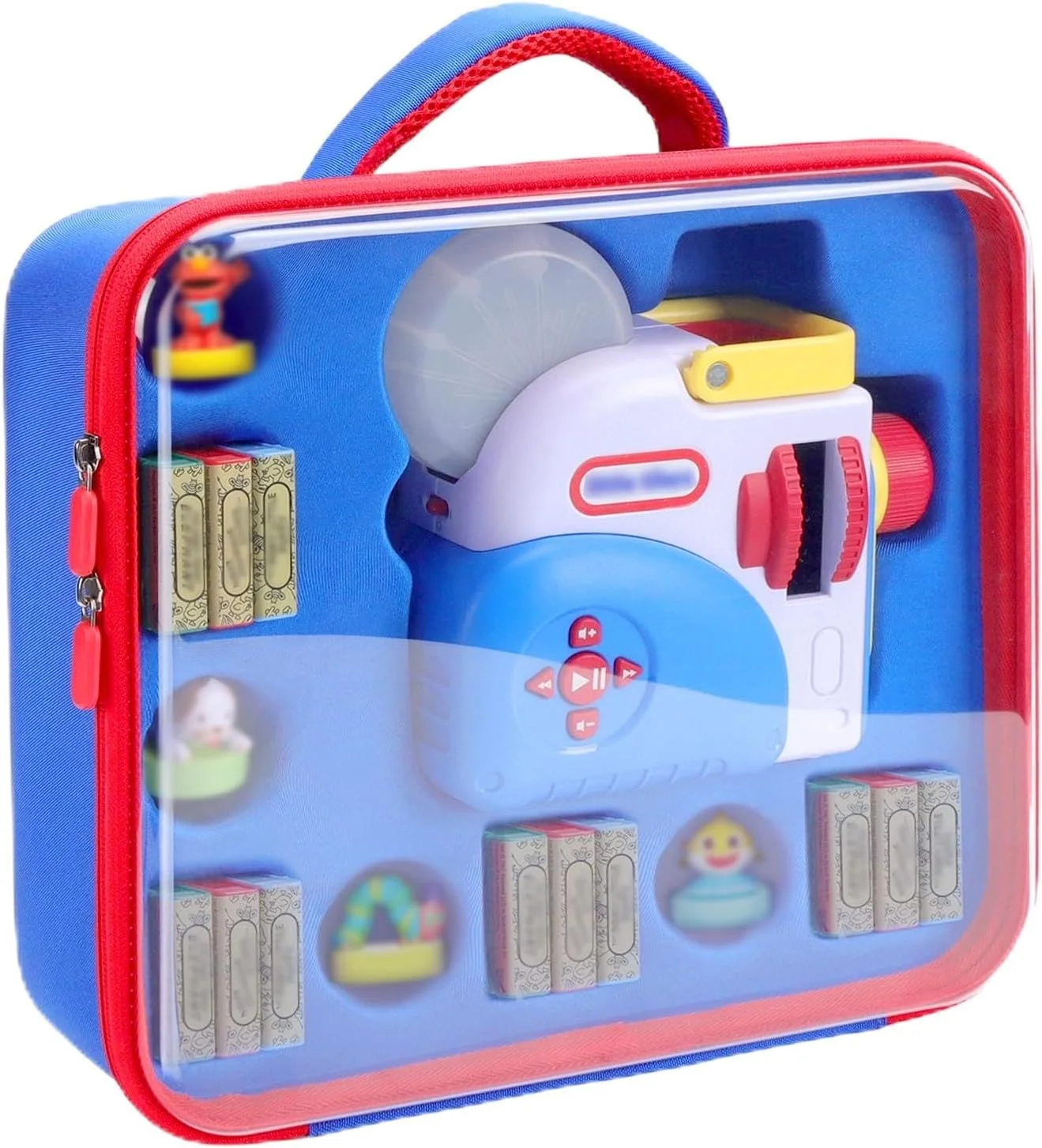 کیف حمل شفاف برای کتاب های دستگاه داستان رویایی Little Tikes، جعبه نگهداری سفارشی برای کتاب داستان پروژکتور Little Tikes، کیف سازماندهی سخت مسافرتی با دسته برای جمع آوری شخصیت های داستان (فقط جعبه)