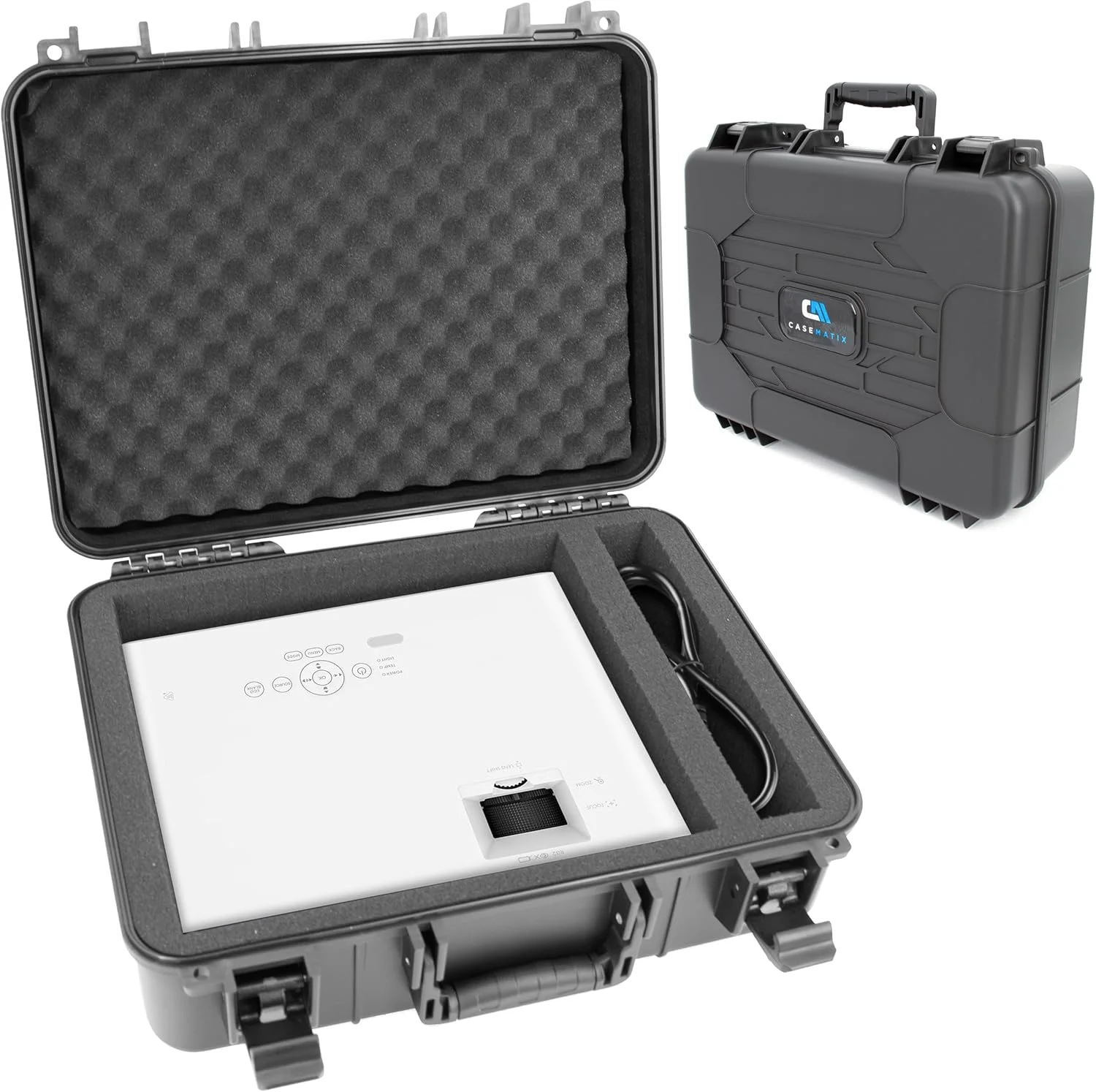 کیف حمل پروژکتور ویدیویی CASEMATIX سازگار با پروژکتورهای سینمای خانگی BENQ HT2050A, MX707, MH535FHD, MH535A, MW535A, HT1070A, MS524AE, HT1070A, MW526AE, MH530FHD, MW632ST, MW571