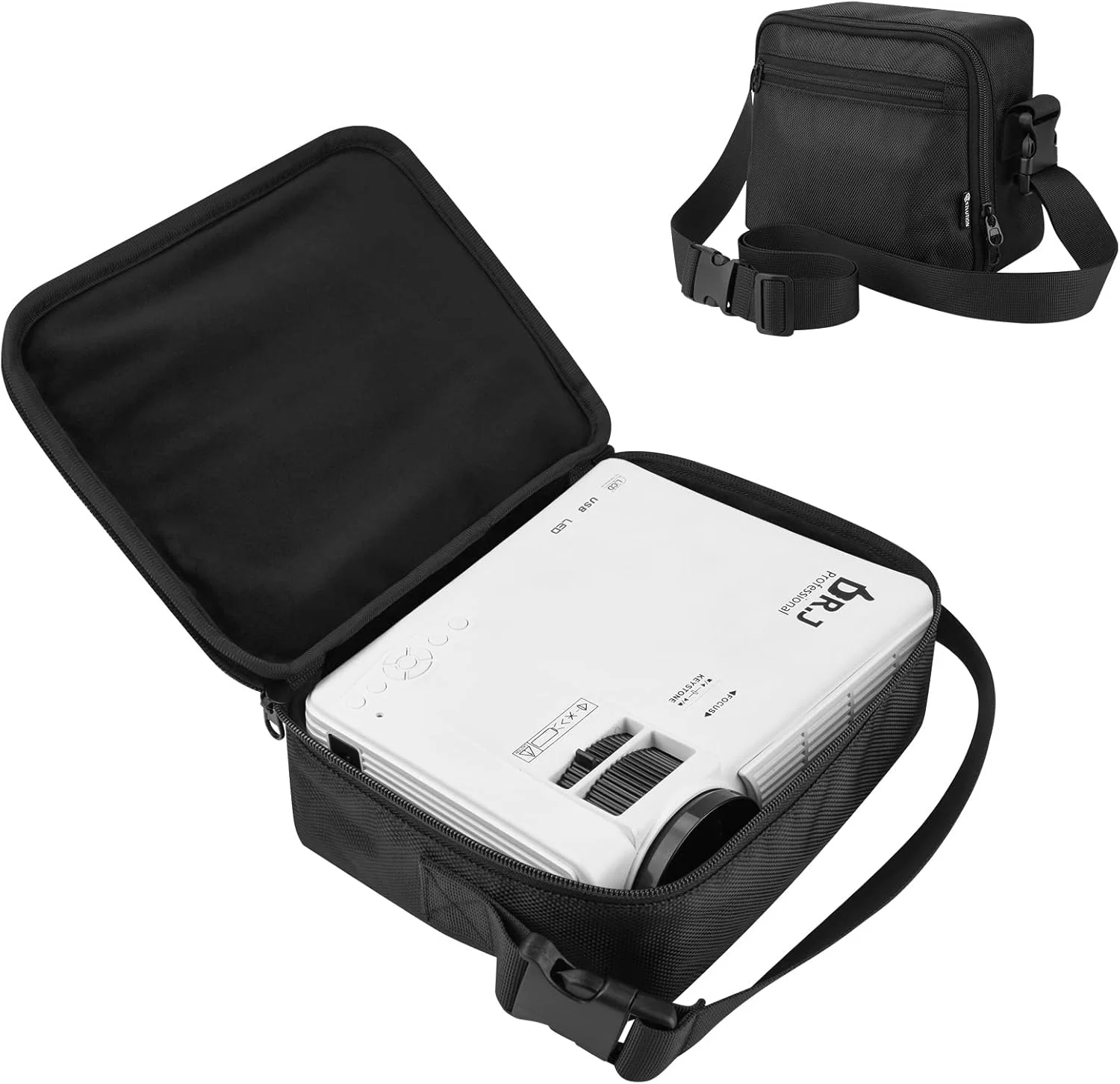 کیف حمل پروژکتورهای کوچک AuKing و DR.J، مشکی