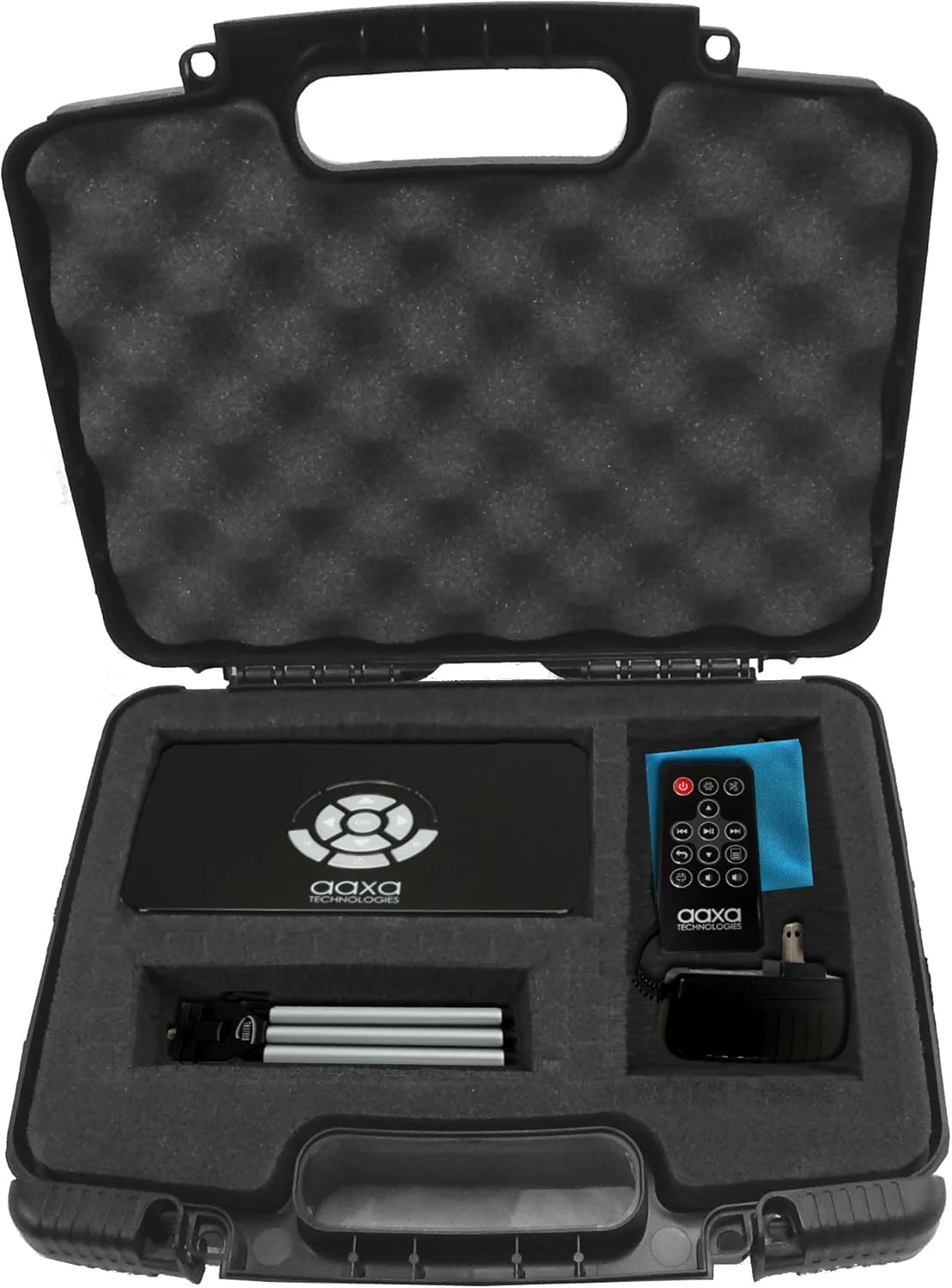 کیف حمل پروژکتور قابل حمل CASEMATIX با فوم محافظ مناسب برای Crenova XPE700 / iCODIS CB-300 / Ezapor GM60 / Mileagea Pico DLP / LG Minibeam PH550 و لوازم جانبی کوچک