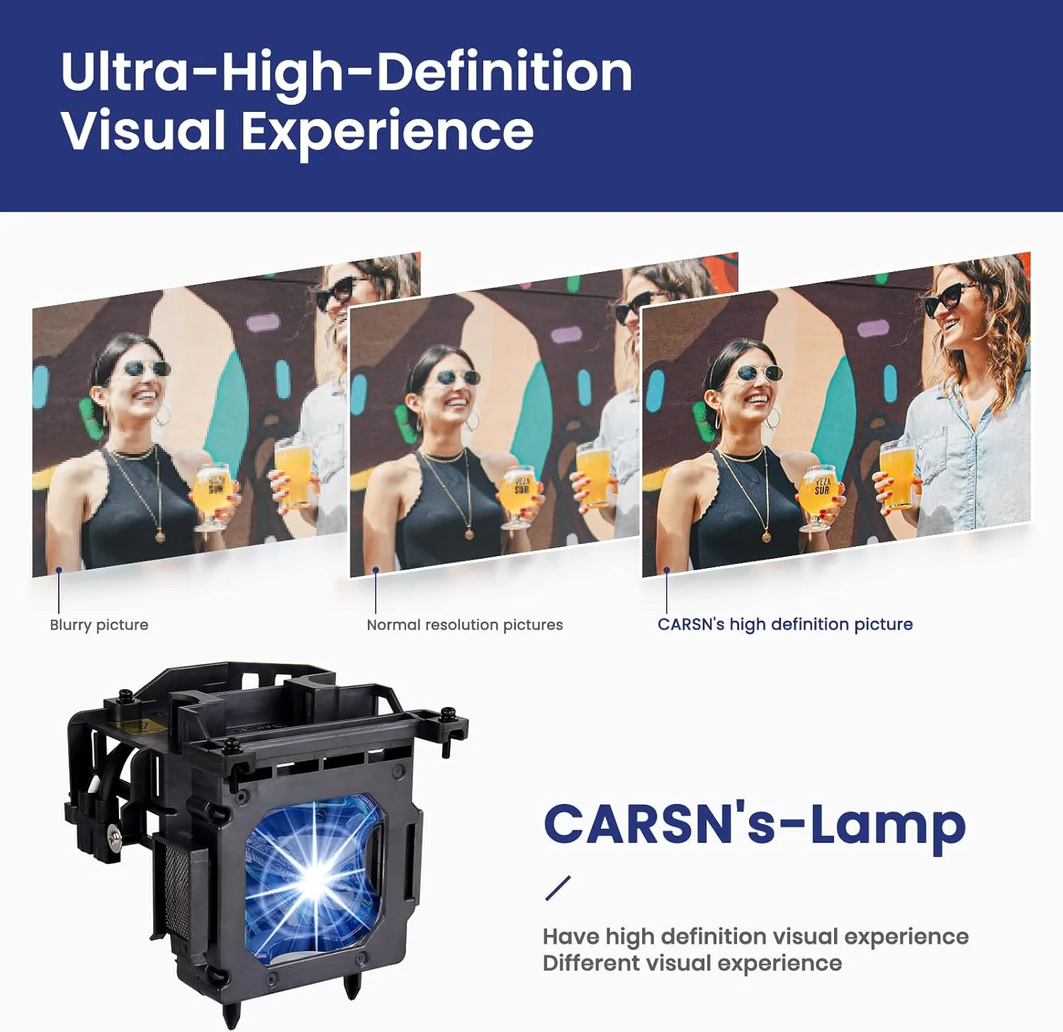 لامپ پروژکتور جایگزین CARSN LMP-H210 برای پروژکتورهای Sony VPL-HW65ES و VPL-HW45ES همراه با محفظه