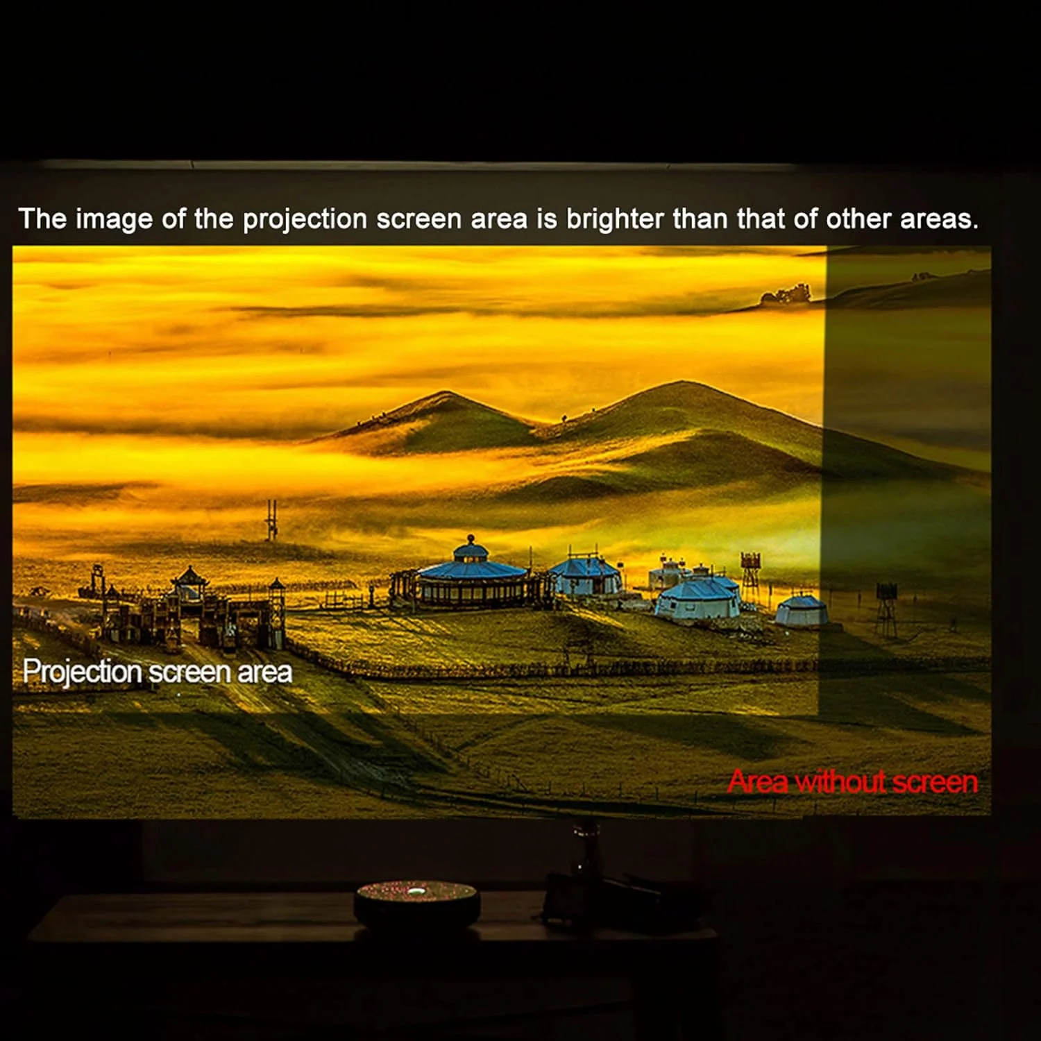 پرده نمایش پروژکتور قابل حمل 100 اینچی HD 16:9 بدون قاب، پرده نمایش ویدئویی تاشو دیواری برای سینمای خانگی، دفتر کار، فیلم