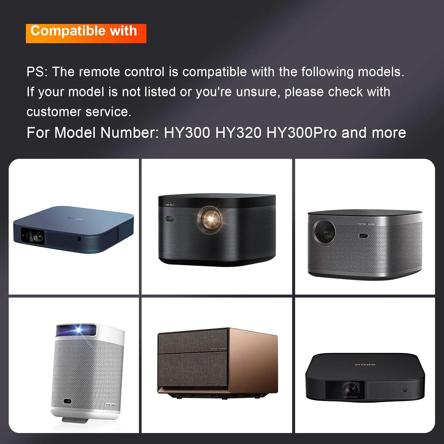 ریموت کنترل جایگزین CLVIZCXOM برای ریموت کنترل هوشمند نسخه جهانی سازگار با پروژکتور HY300 HY320 HY300Pro