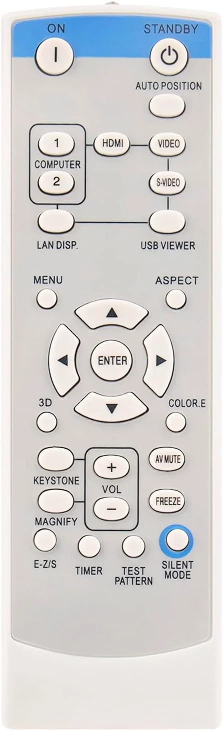 ریموت کنترل جایگزین سازگار با پروژکتور میتسوبیشی مدل‌های XD600U XD590U XD700U XD250U XD600U-G FD630U XD280U-G XD700U GX-540 GX-545 GX-570 HC910 HC1100 GX-540 GX-6400 GX-740 GX-320ST GX-320 GX-318