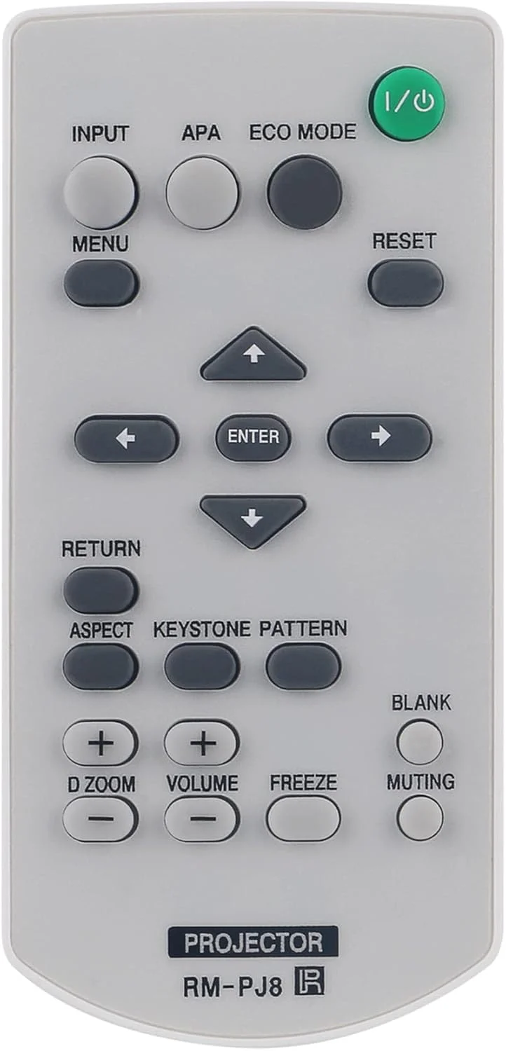 ریموت جایگزین Allimity RM-PJ8 سازگار با پروژکتورهای دیتا سونی مدل‌های VPL-DX221 VPL-DX271 VPL-DX241 VPL-DW241 VPL-DX140 VPL-DX120 VPL-DX100 VPL-DW120 VPL-DX145 VPL-DX125 VPL-DW125 VPL-DX146 VPL-DX126