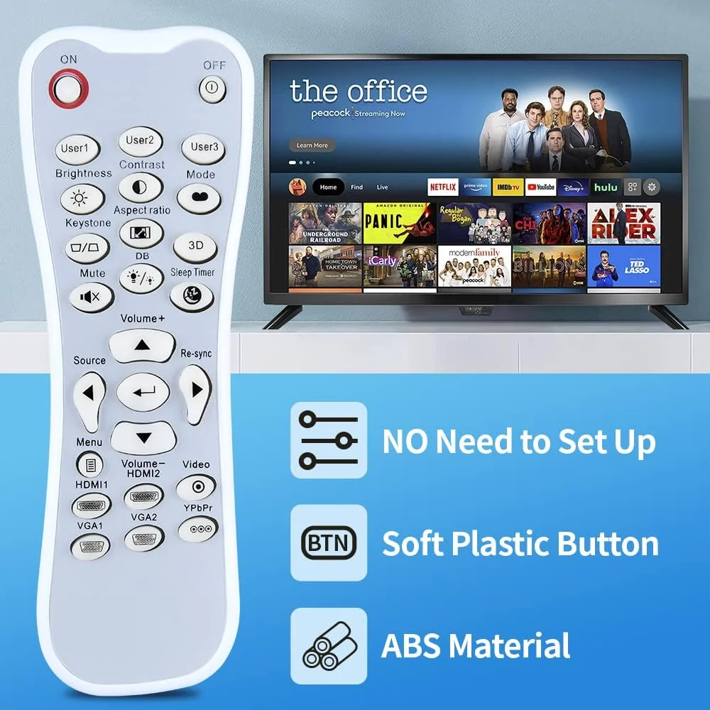 ریموت کنترل جدید سازگار با پروژکتورهای DLP اپتوما مدل GT1080، جایگزین کنترلرهای پروژکتورهای اپتوما HD26 HD-141X HD-143X HD-142X HD-146X GT1080E HD131XE UHD300X، بدون نور پس زمینه